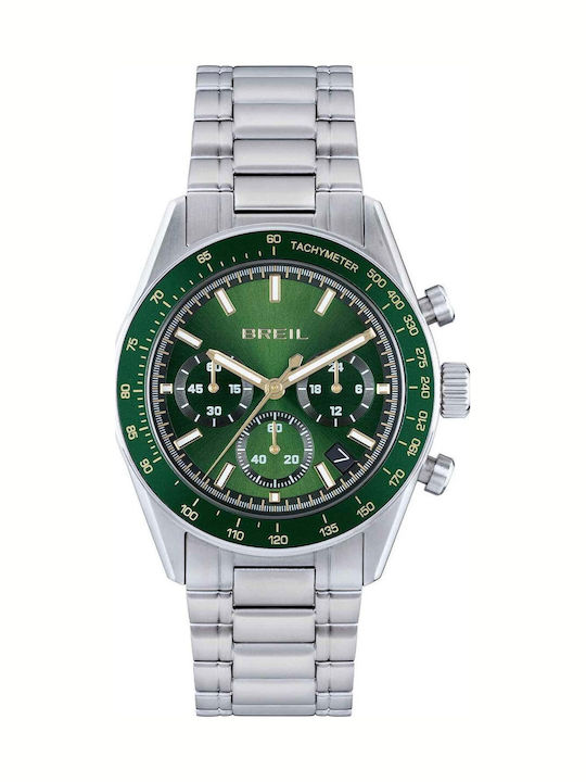 Breil Men's Chronograph Battery Watch With Silver Steel Bracelet