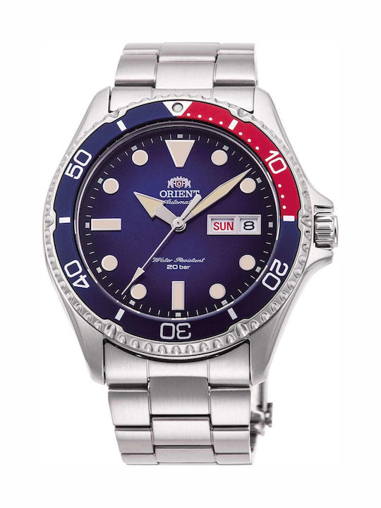 Orient Men's Automatic Watch with Silver Stainless Steel Bracelet
