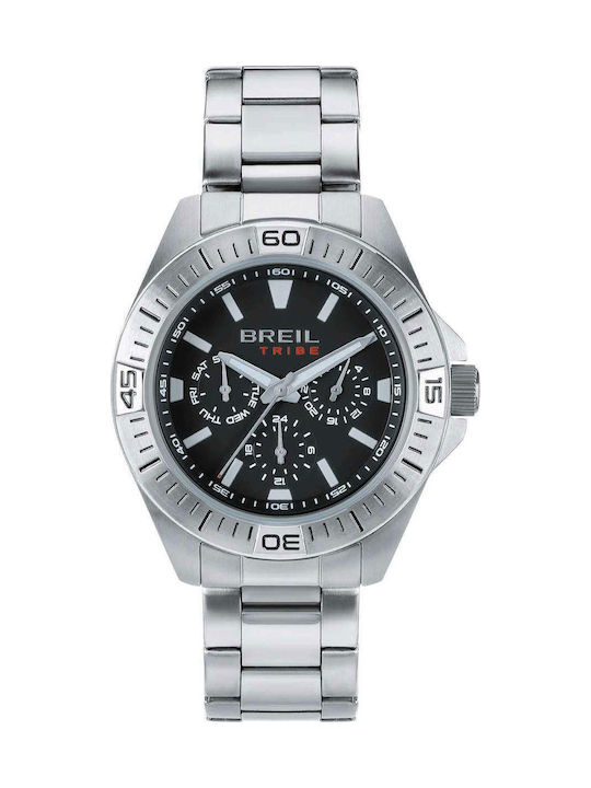 Breil Men's Battery Chronograph Watch With Silver Steel Bracelet