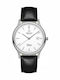 Men's Watch 40mm Battery with Black Leather Strap