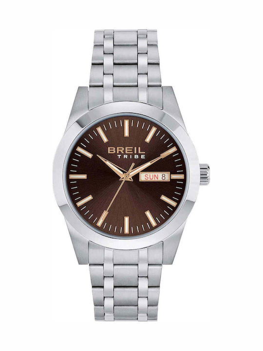 Breil Men's Battery Watch With Silver Steel Bracelet