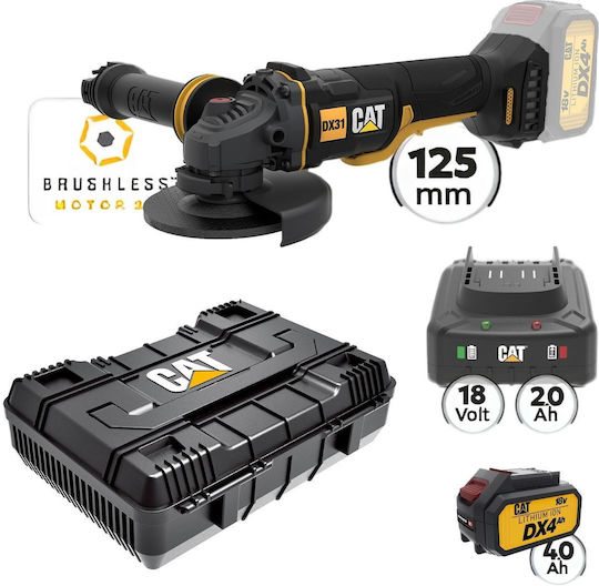 CAT Ъглошлайф 125mm На батерия Brushless 1x4Ah