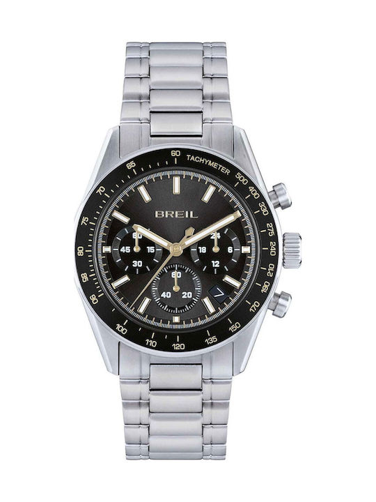 Breil Men's Battery Chronograph Watch With Silver Steel Bracelet