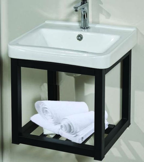 Gloria Dulap de baie cu lavoar M43.5xA36xÎ40cm Negru