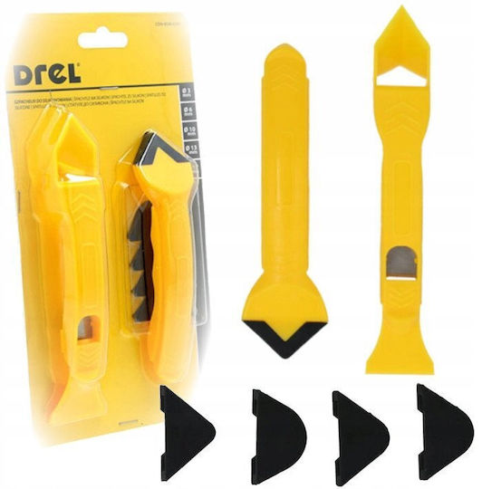 Drel Cuțit De Glet Cu Mâner Din Plastic Potrivit Pentru Articulații Și Vopsele 3mm 5 Bucăți