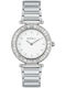 Women's Watch Battery with Stainless Steel Strap Silver