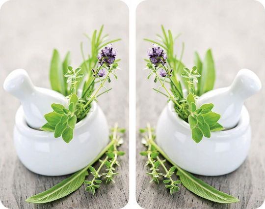 Wenko Herb Garden Glass Protective Plates Stove — 2 Pieces Wenko
