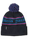 Pom Pom Beanie Unisex Strickmütze in Blau Farbe