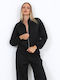 Women's Cardigan with Zipper Black