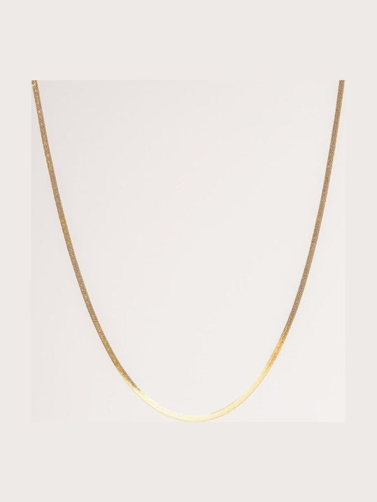 Late Again Necklace With Snake Design Made Of Gold Plated Steel Late Again Necklace With Snake Design Made Of Gold Plated Steel