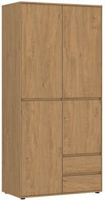 Elbteni 109 Four Door Wardrobe with Mirror 92x55x200cm
