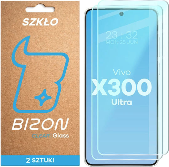 Set 2 Folii Protectie Telefoane Bizon Glass Clear Duo Tempered Glass Compatibile Vivo X300 Ultra Transparent