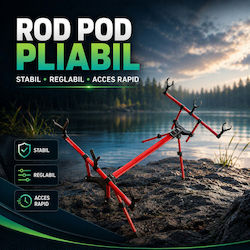 Foldable Rod Pod Fishing Rods Green Black