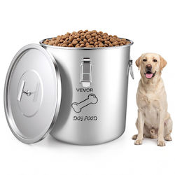 Vevor Stainless Steel Food Storage Container for Dog & Cat 20lt Vevor Stainless Steel Food Storage Container for Dog & Cat 20lt