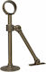 Brass Support For Railing Pipe Ø35 17cm Matte Antique Metalor 075-2217
