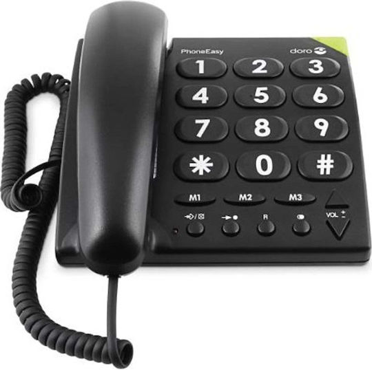 Phoneeasy 311c Corded Landline Phone Black