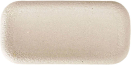 Lumarko Rectangular Dessert Plate Made of Grey Porcelain 26x16cm