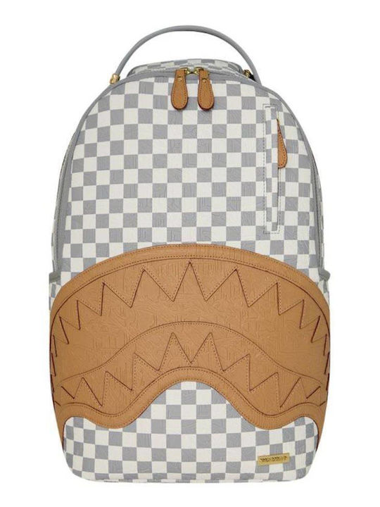 Sprayground Σχολική Τσάντα Πλάτης Γυμνασίου - Λυκείου EMBOSSED CHECK CREAM DLXSV