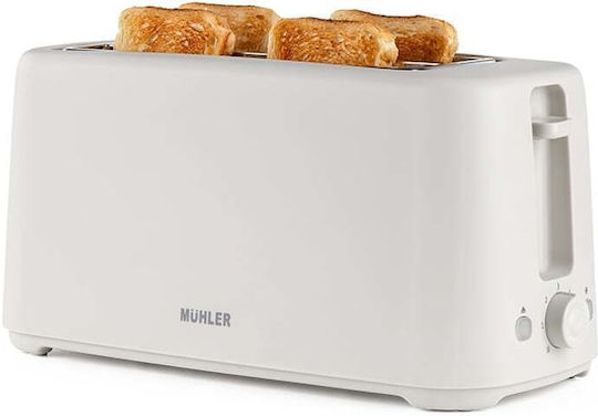 Muhler MT-747 Toaster 4 Schlitze 1450W Weiß