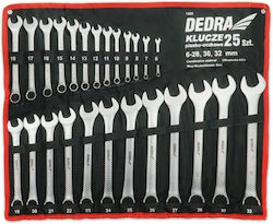 Set 25 Flat-ring Wrenches 6-32mm Ded1406