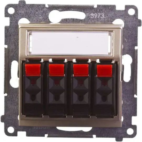Kontakt-Simon Priză Speaker în Culoare Auriu DGL34.01/44