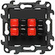 Kontakt-Simon Priză Speaker Neagră Culoare Full Face NGL4.01/49