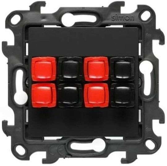 Kontakt-Simon Priză Speaker Neagră Culoare Full Face NGL4.01/49