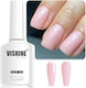 Ojă Pentru Unghii Cu Gel E023 Roz Pal Laptos Transparent (Milky Peach) 16ml
