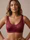 Women's Burgundy Sports Bra