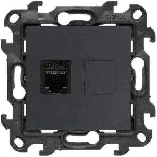 Kontakt-Simon Telefonsteckdose Einzeln in Grau Farbe NT1.01/38