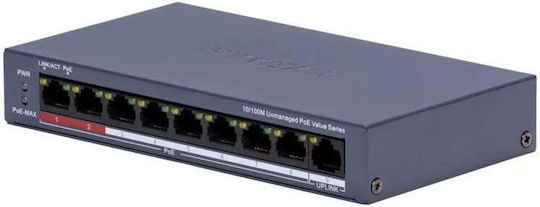 Hikvision DS-3E0109P-E/M(C) Unverwalteter L2 PoE+ Schalter mit 9 Ethernet-Verbindungen