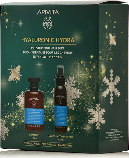 Apivita Hyaluronsäure Hydra Haarpflege-Set & Styling mit Shampoo & Konditionierer