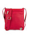 Leather Women's Postman Bag Red