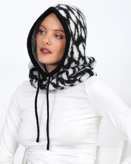 Vollgesicht Unisex Strickmütze in Schwarz Farbe
