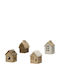 Beauty Home Christmas Decorative House Beige 8.2x6.8x5.8cm