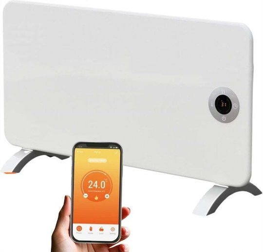 Thermoval Thermoval Boden-Konvektorheizung 1500W mit Elektronischem Thermostat und WiFi 66x45cm Weiß