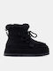 Women's Ankle Boots with Fur Black