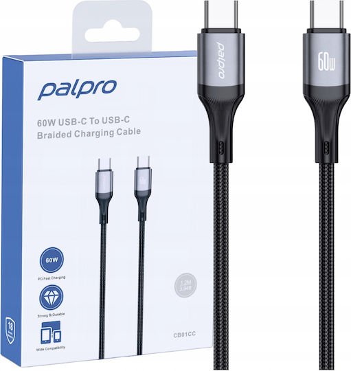 Samsung Braided Cable USB-C male - USB-C 60W Μαύρο 1m CB01CC
