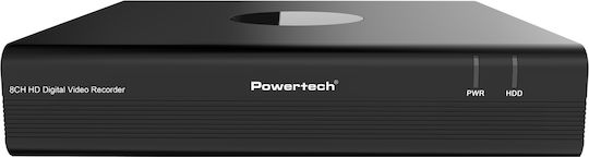 Powertech PT-1596 Устройство за запис HVR 8 Канала с Анализ Full HD+