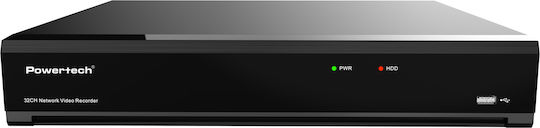 Powertech PT-1600 NVR Устройство за запис с 32 канала с 4K резолюция