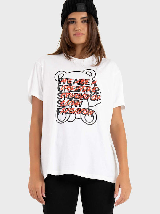 Damen Oversized T-Shirt Weiß