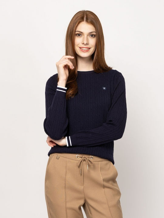 Heavy Tools Women's Cotton Sweater Navy