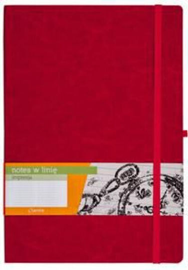 Antra Notizbuch B5 96 Blätter mit Stifthalter Rot