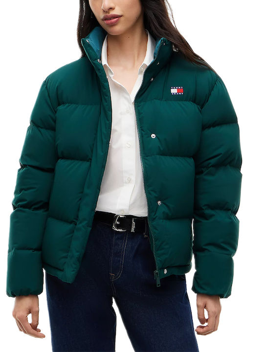 Tommy Hilfiger Alaska Дамско Puffer Яке за Зима Зелено