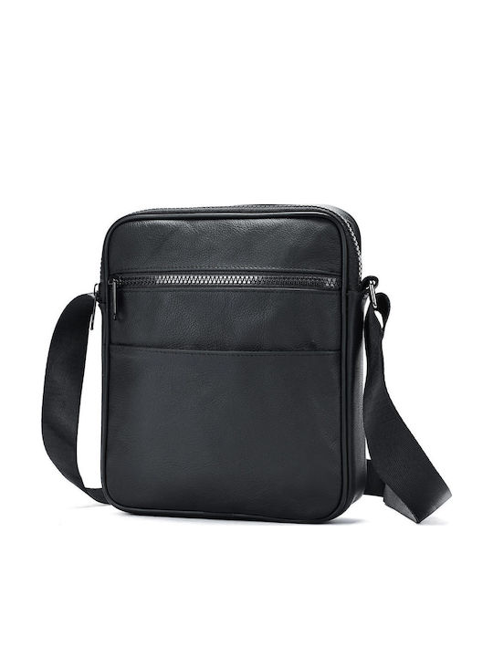 Herren Ledertasche Schulter / Crossbody Schwarz