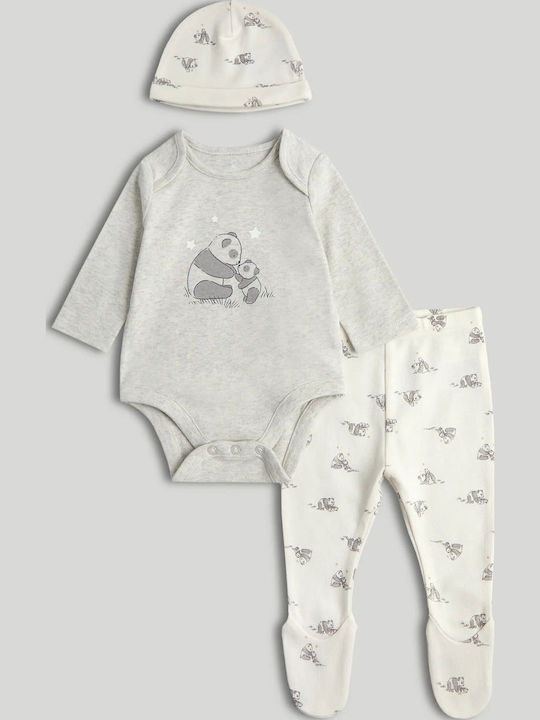 Mothercare Σετ Κορμάκι με Παντελόνι Εκρού