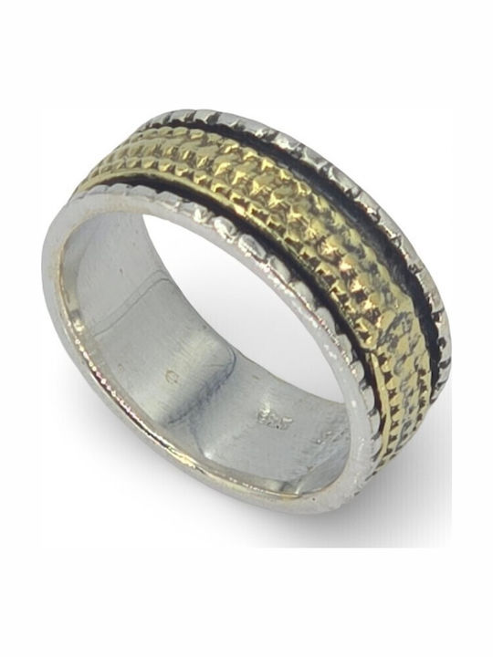 Women's Silver Gold Plated Spinner Ring