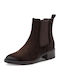 Leder Damen Stiefeletten Braun