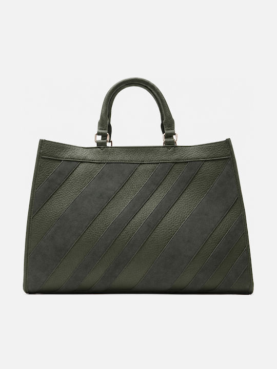 Leather Women's Handbag Crossbody Suede Khaki