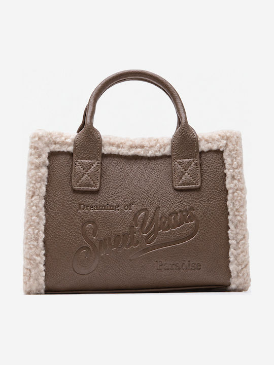 Fur Women's Handbag Crossbody Beige